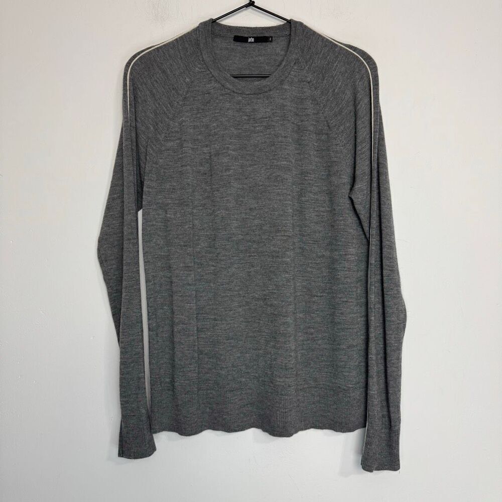 Jarbo Wool Cashmere Blend Gray Crewneck Sweater M